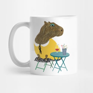 Capybara at the cafe Mug